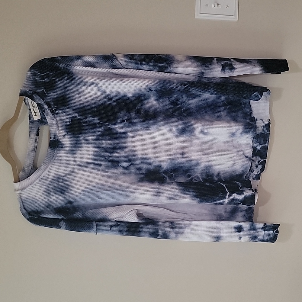 Impressions open back tie dye flannel BNWT  XL